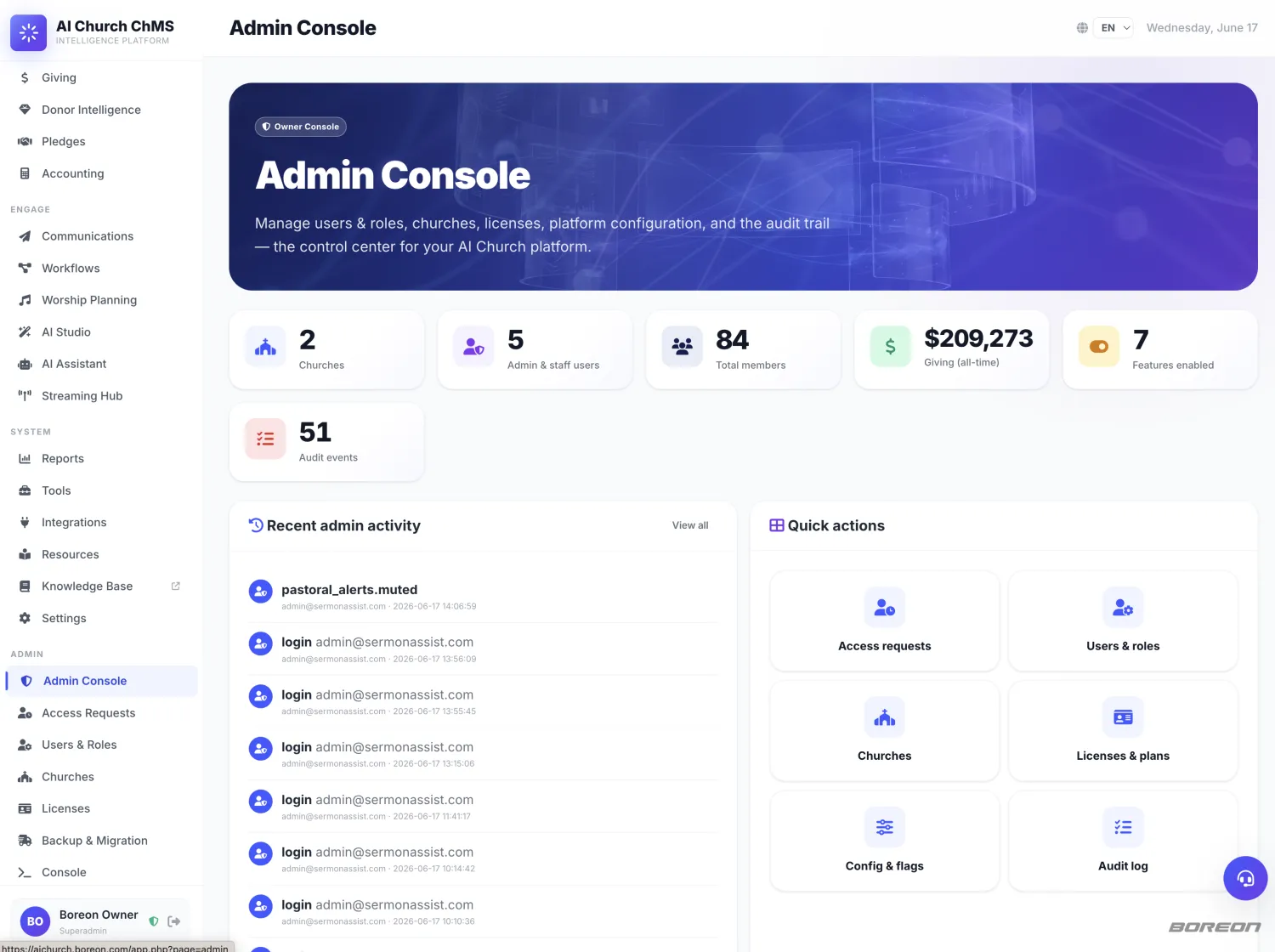 Owner Admin Portal